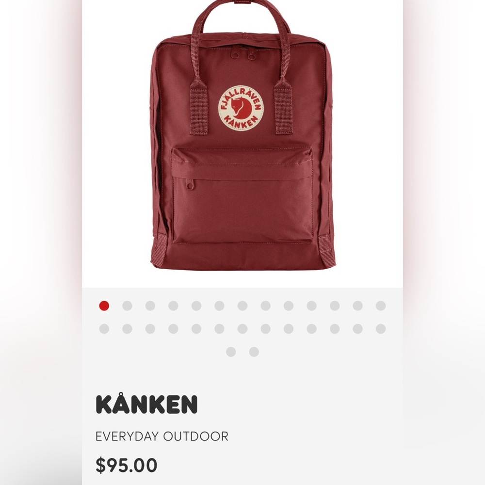 Fjallraven KÄNKEN
EVERYDAY OUTDOOR Backpack Ox Red